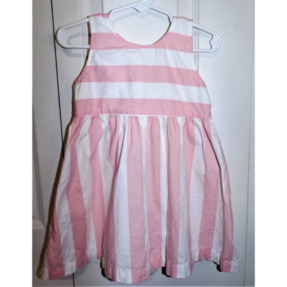 Hanna Andersson Pink and White Striped Casual Dress